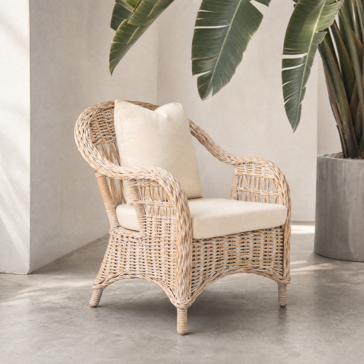 Monterrey Armchair - White Washed