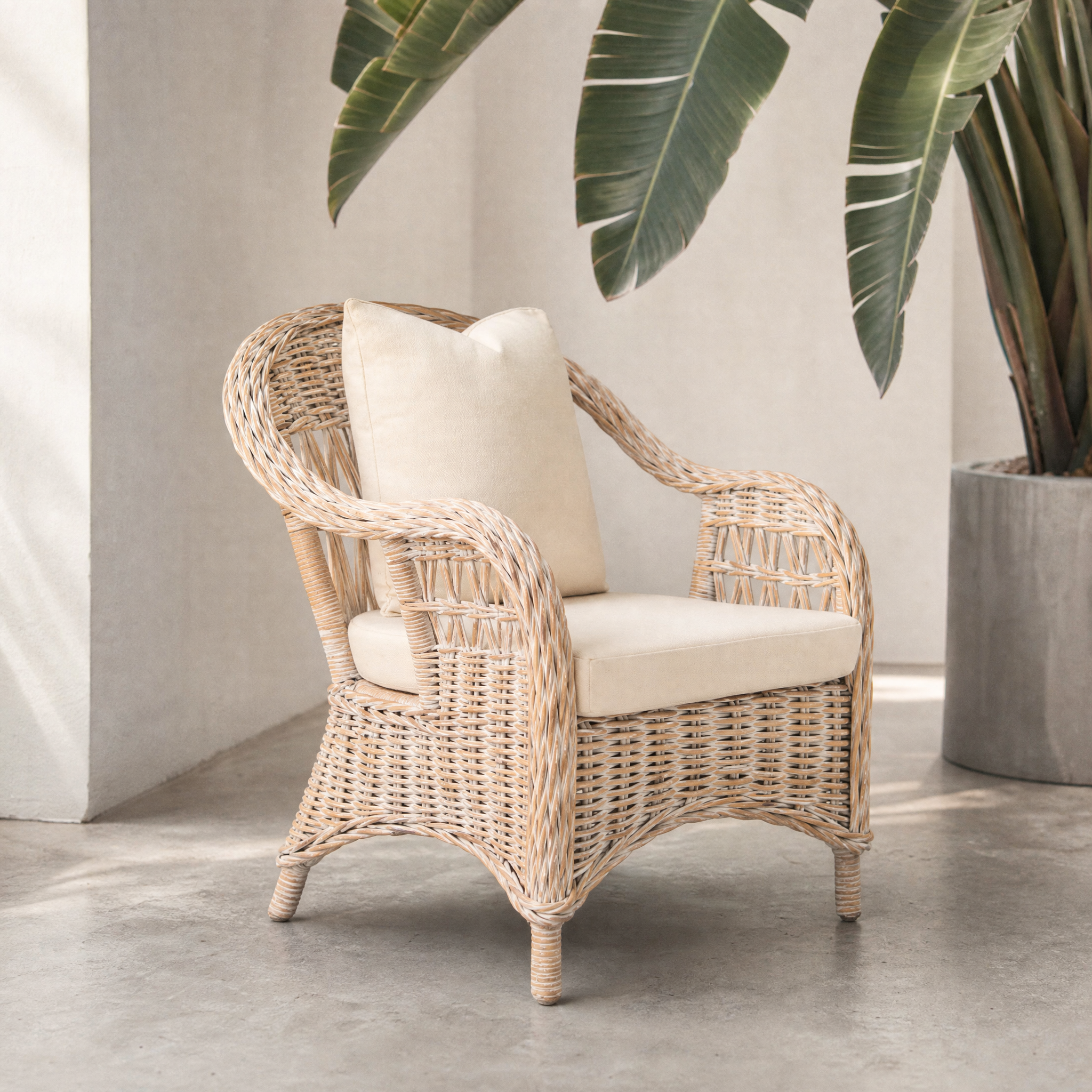 Monterrey Armchair - White Washed