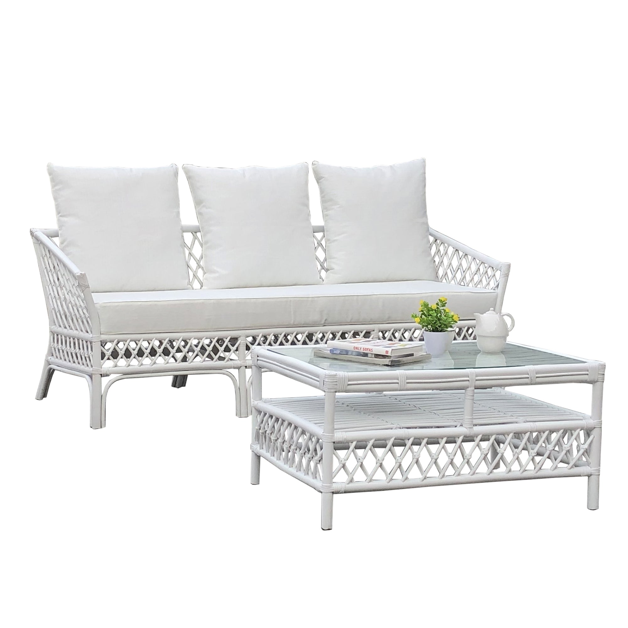 Mendocino Living Set White on White