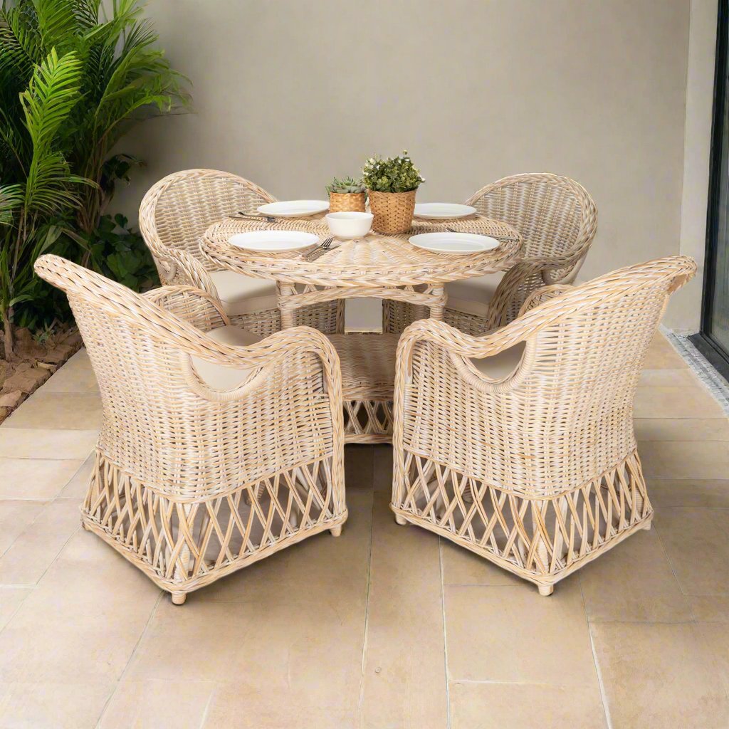 Calistoga Dining Set White Wash