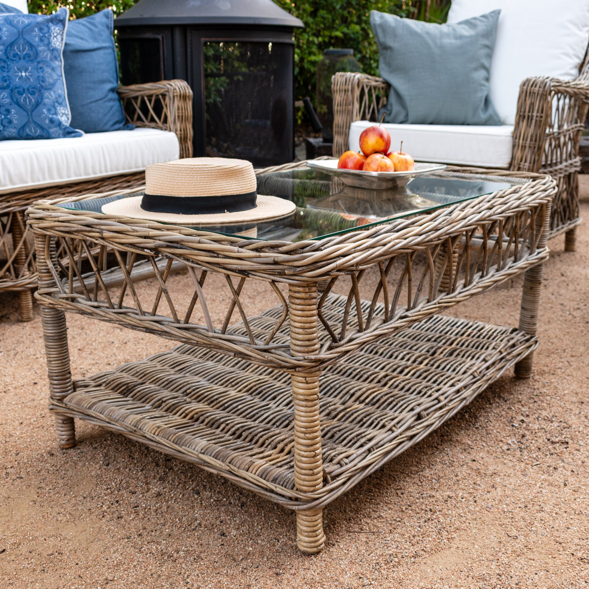 Napa Coffee Table Natural - Glass Top