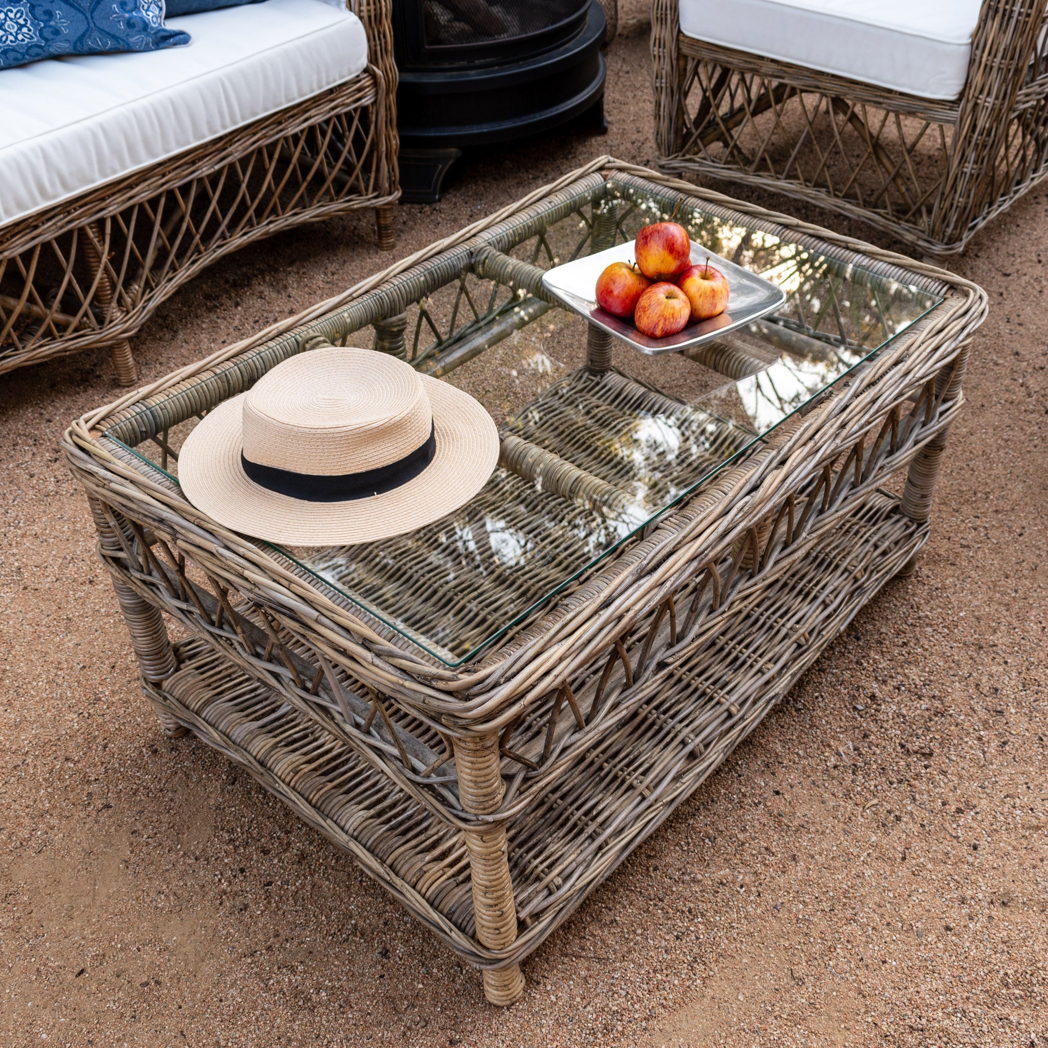 Napa Coffee Table Natural - Glass Top
