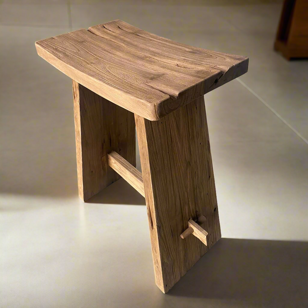 Algourie Reclaimed Teak Bar stool Natural