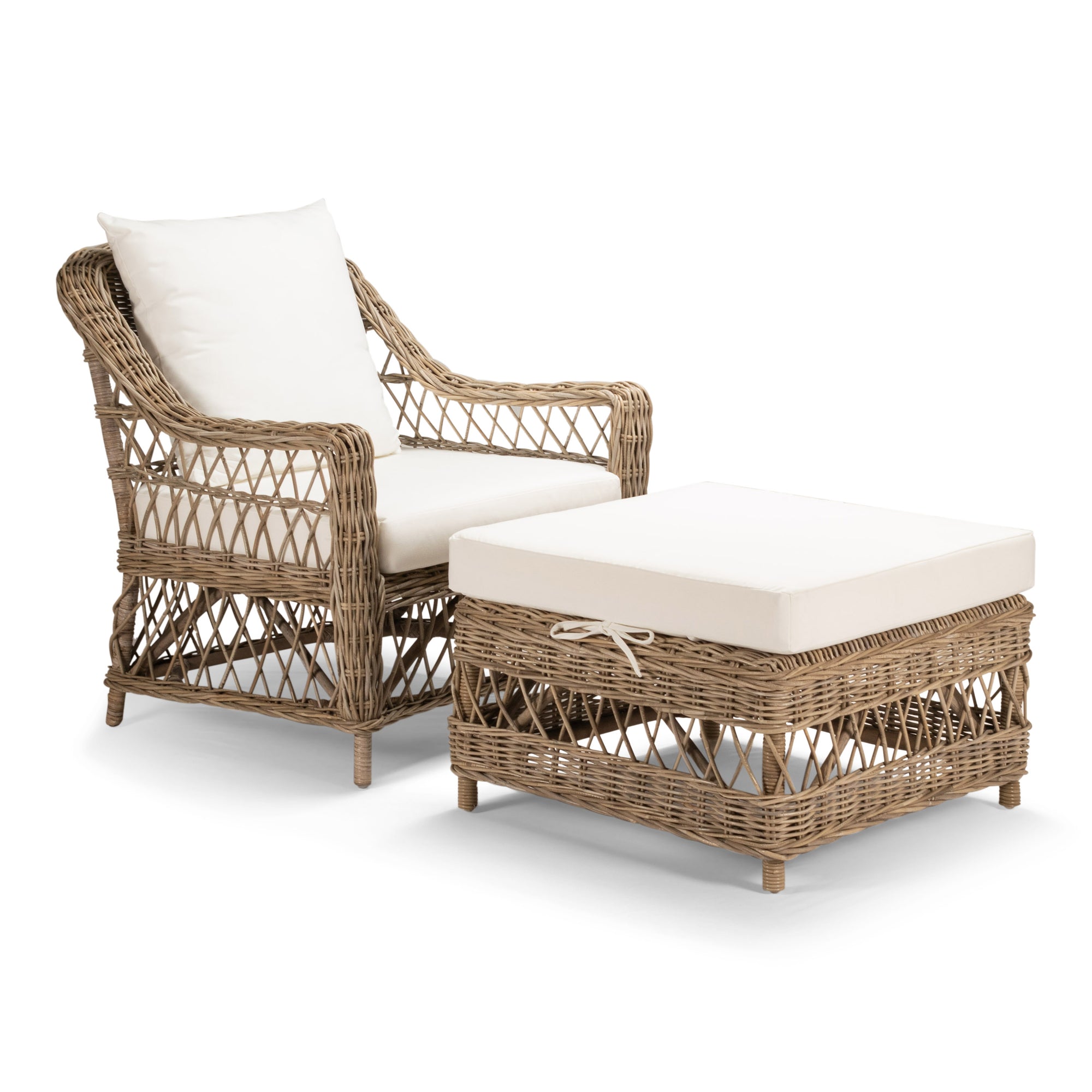 Napa Armchair With Ottoman Natural