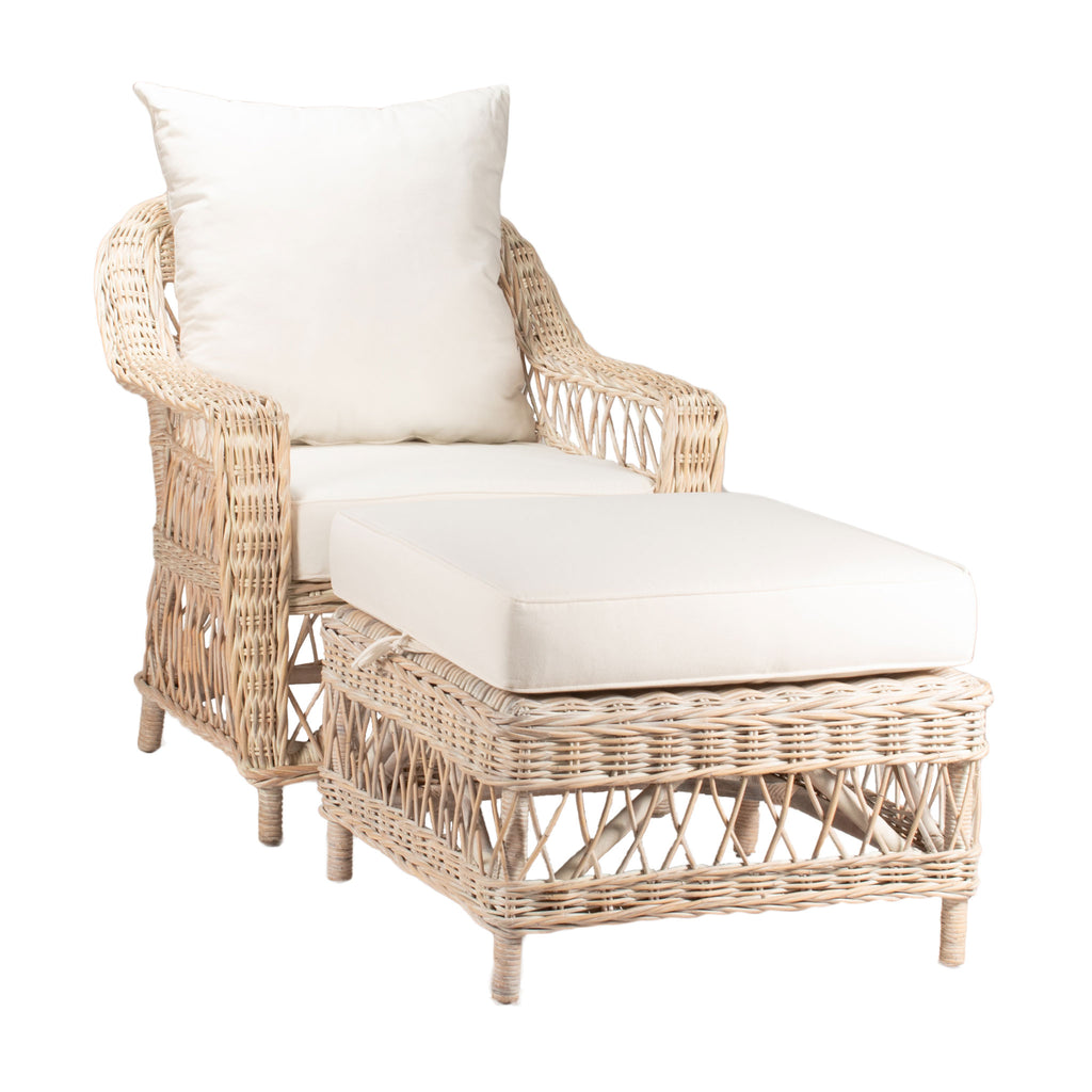 Napa Ottoman White Wash