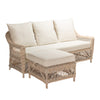 Napa 3 Seat Sofa With Chaise/Ottoman White Washed